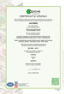 ISO 9001 Certificate